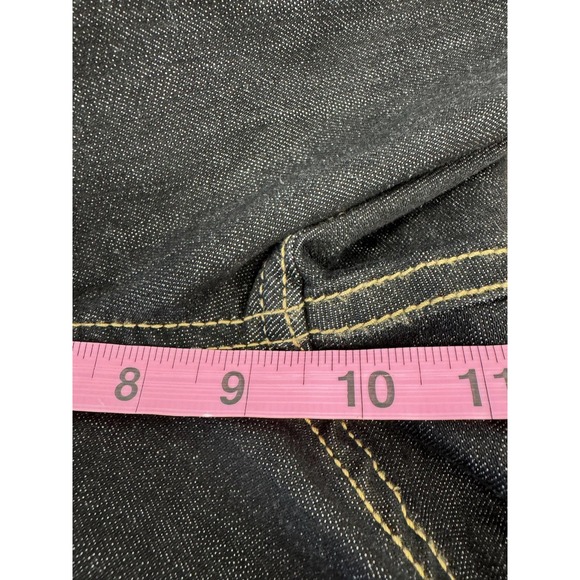 Coogi Jeans Womens 16 Blue Dark Wash Straight Leg Stretch Embroidered Pockets - Picture 6 of 8